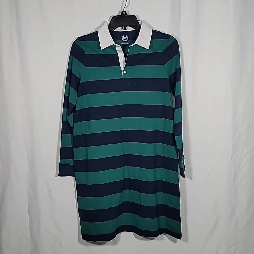Girls blue and green rugby dress